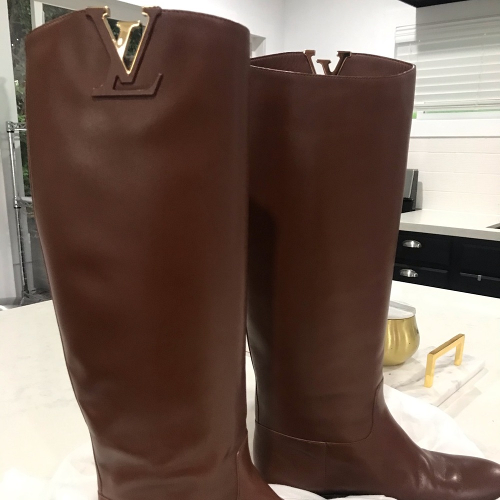 Louis Vuitton Heritage Riding Boots Brown Size 38